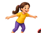 A figure balancing on a balance board — training balance and confidence