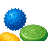 Three tactile sensory balls in different textures — sensory-informed play